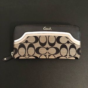 Coach Signature Zip Around Wallet